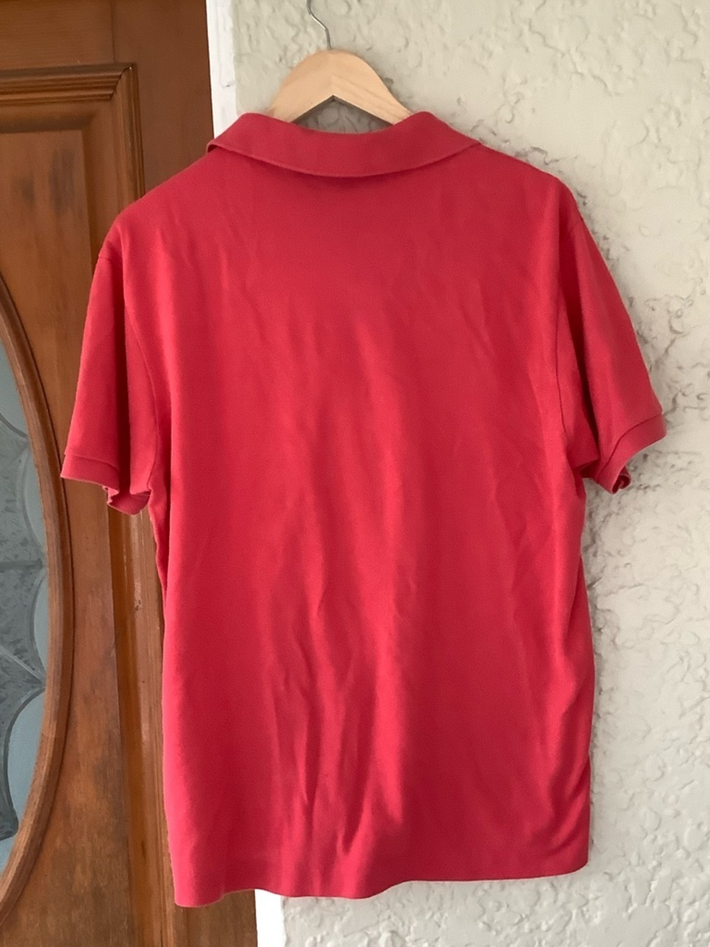Lacoste Men's Coral Red Polo with Signature Crocodile - Picture 5 of 6